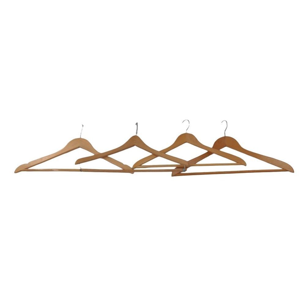 Vintage Coat Hangers Wooden Suit Lot of 4